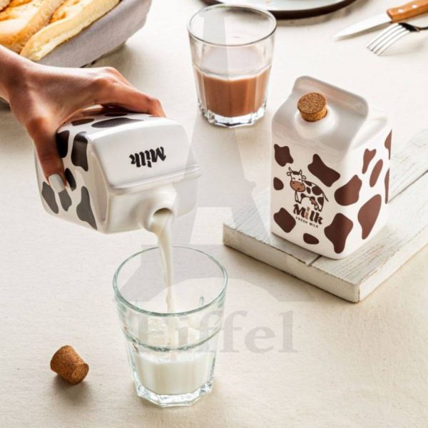 فروش عمده ظرف شیر سرامیکی طرح پاکت